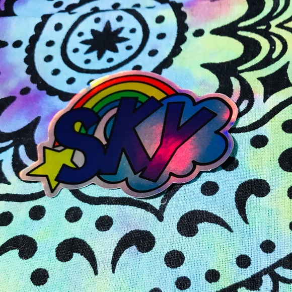 Sky Metallic Prismatic Reflective Single Decor Sticker - Picture 2 of 13